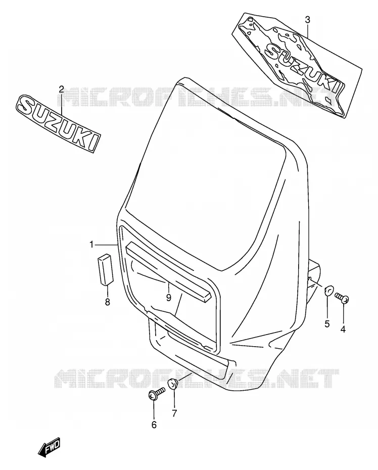 BOL DE PHARE Suzuki MOTO 650 DR 1994  DR650RER(E2)