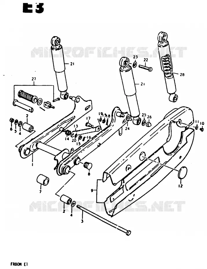 BRAS OSCILLANT ARRIERE Suzuki SCOOTER 80 FR 1981  FR80N(M/B/N)