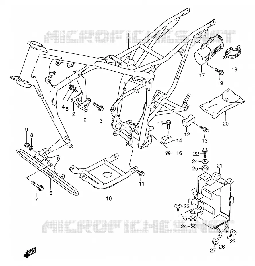 CADRE Suzuki MOTO 200 DF 1998  DF200EW
