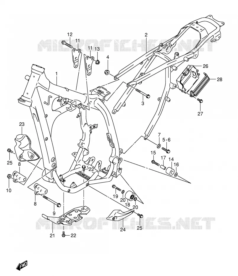 CADRE Suzuki MOTO 400 DR-Z 2005  DR-Z400SK5(E3/E28)