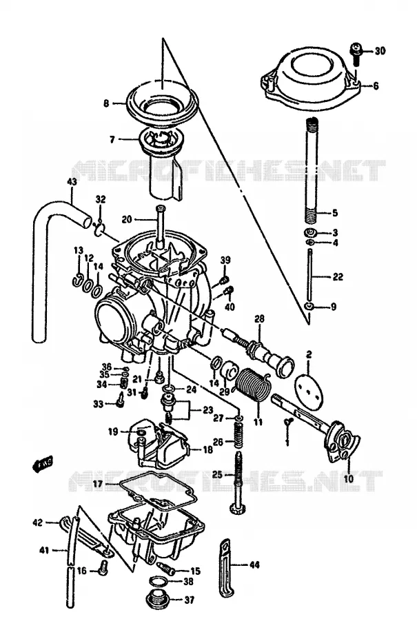 CARBURATEUR (DR350SUP/SR E39) Suzuki MOTO 350 DR 1993  DR350SHP(L/M/N/P/R)