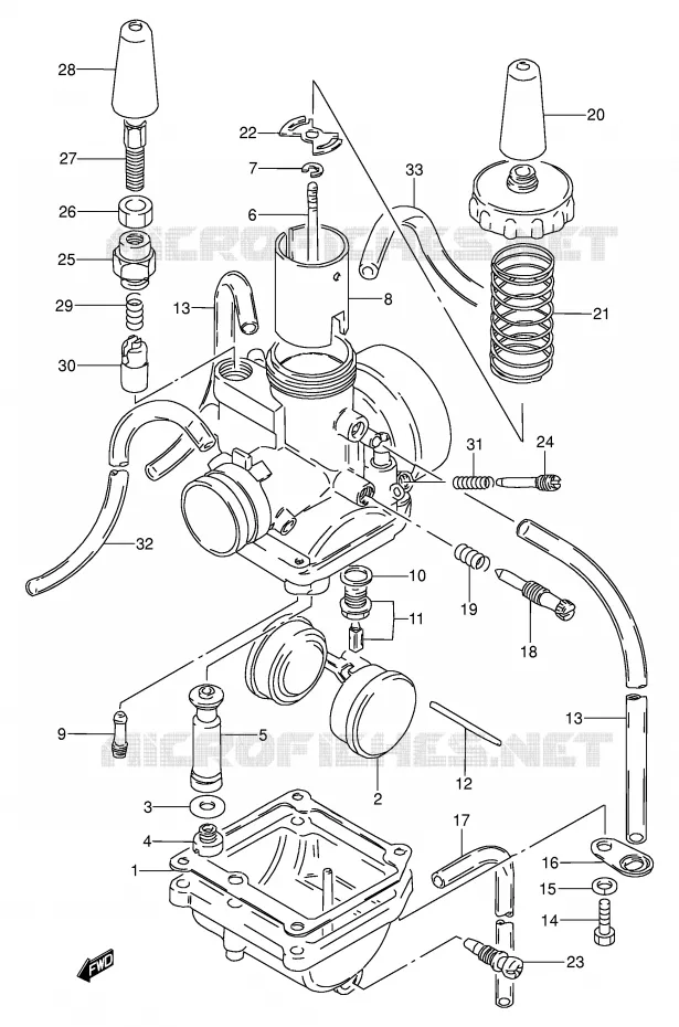 CARBURATEUR Suzuki MOTO 100 AP 1994  AX100R(E94)