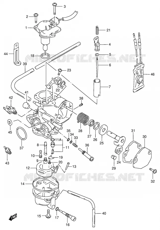 CARBURATEUR Suzuki SCOOTER 100 ADDRESS 1993  AG100P(E71)