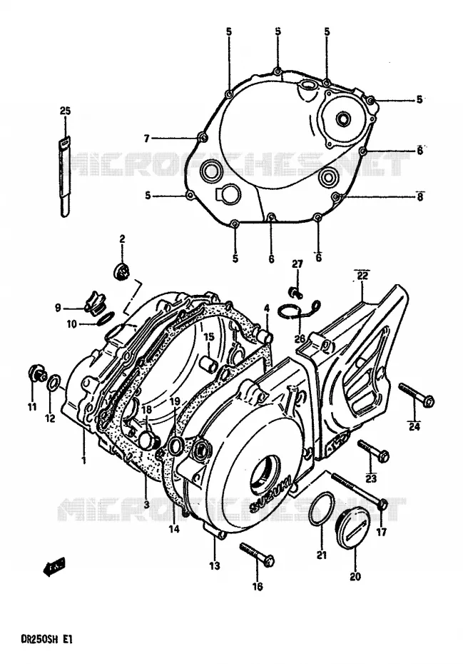 CARTER Suzuki MOTO 250 DR 1984  DR250SE(E/F/G/H)