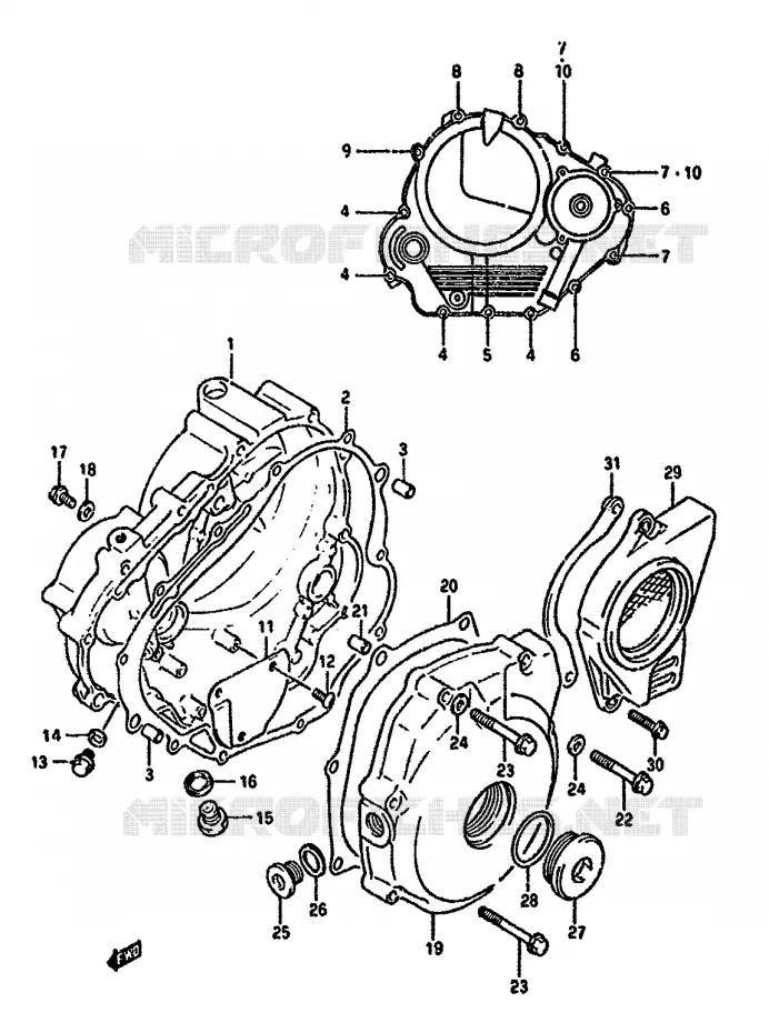 CARTER Suzuki MOTO 350 DR 1992  DR350SN(L/M/N/P/R)