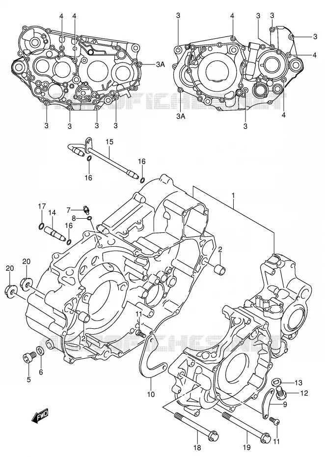 CARTER Suzuki MOTO 400 DR-Z 2001  DR-Z400SK1(E2)
