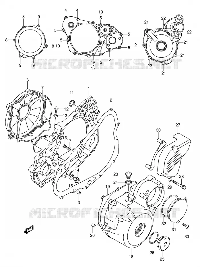 CARTER Suzuki MOTO 400 DR-Z 2005  DR-Z400EK5(E3/E28)