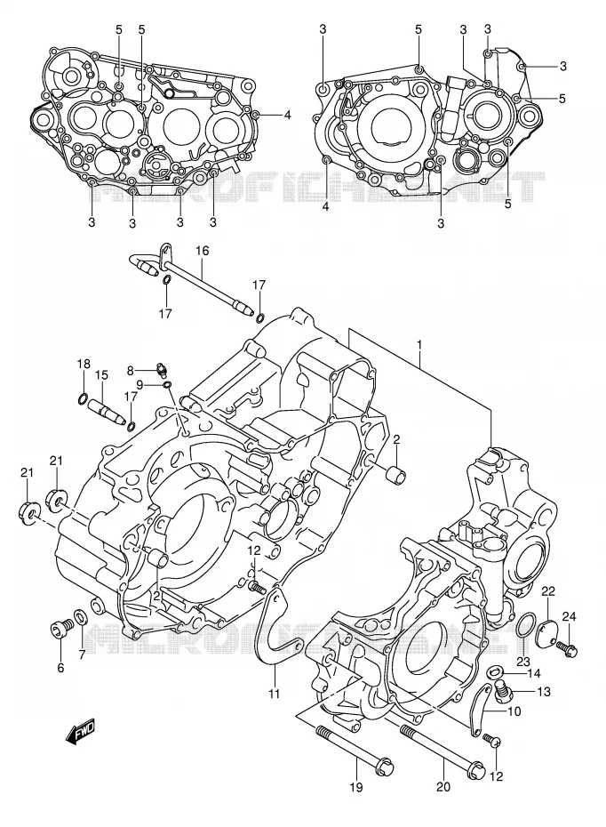CARTER Suzuki MOTO 400 DR-Z 2007  DR-Z400EK7(E3/E28)