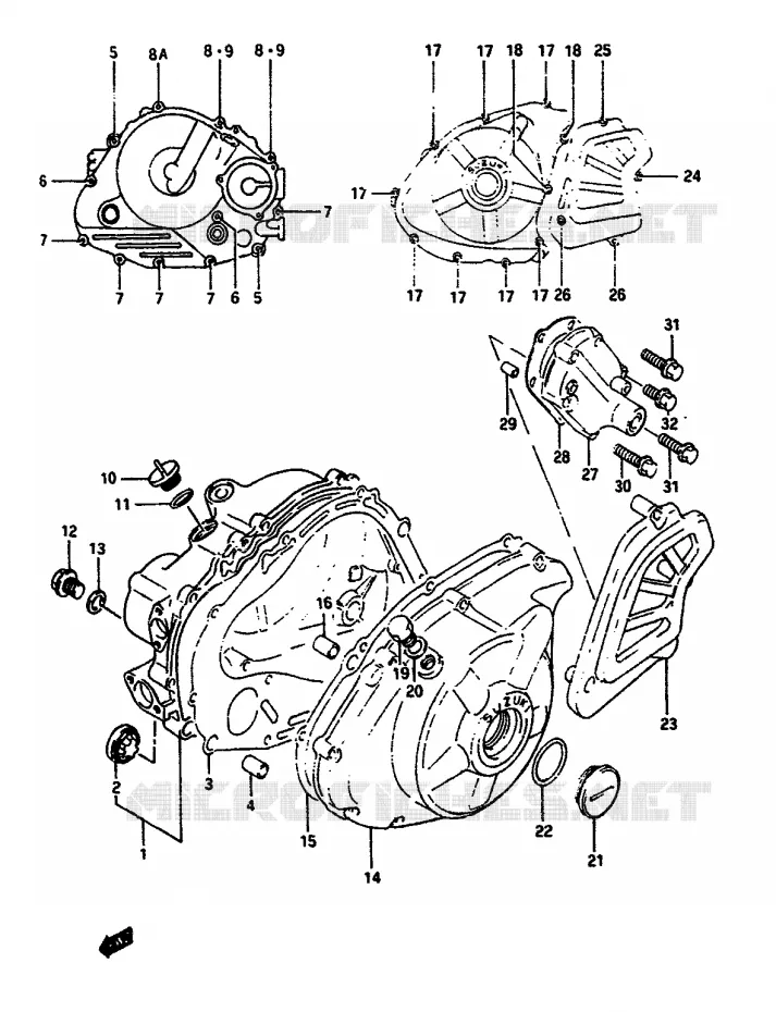 CARTER Suzuki MOTO 650 DR 1990  DR650SL(L/M)