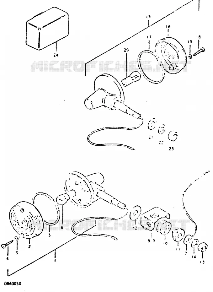 CLIGNOTANTS (E39) Suzuki MOTO 400 DR 1980  DR400ST(T/X)