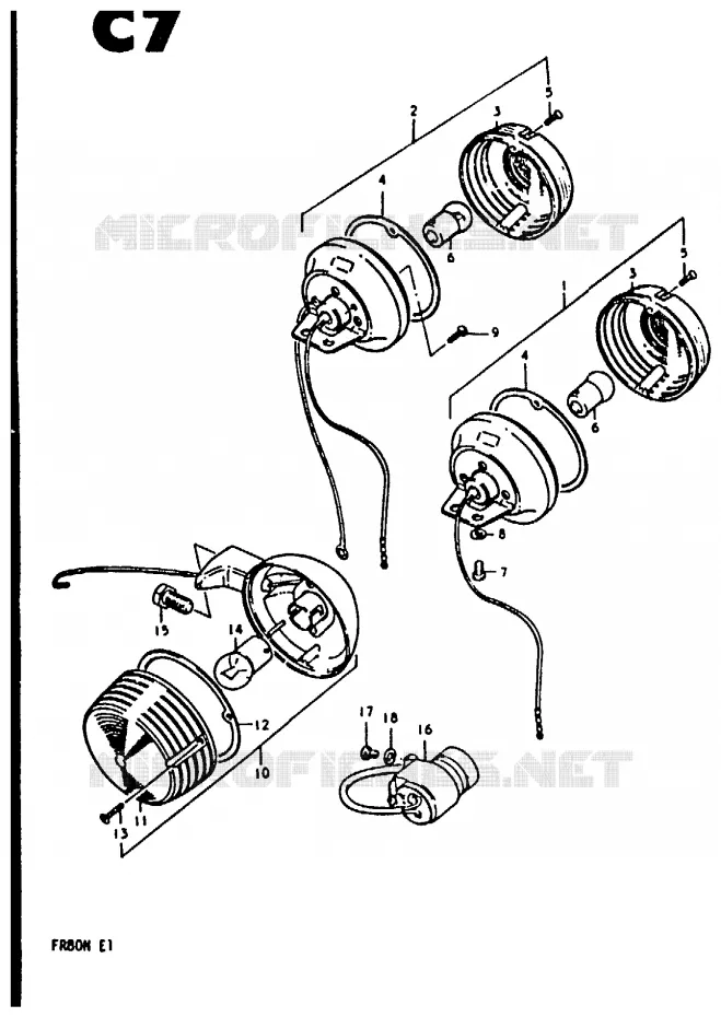 CLIGNOTANTS (FR80M) Suzuki SCOOTER 80 FR 1981  FR80M(M/B/N)