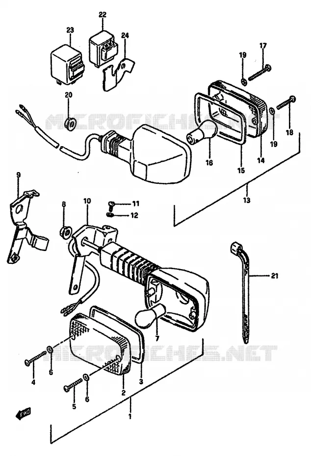 CLIGNOTANTS Suzuki MOTO 600 DR 1989  DR600SK(E2)