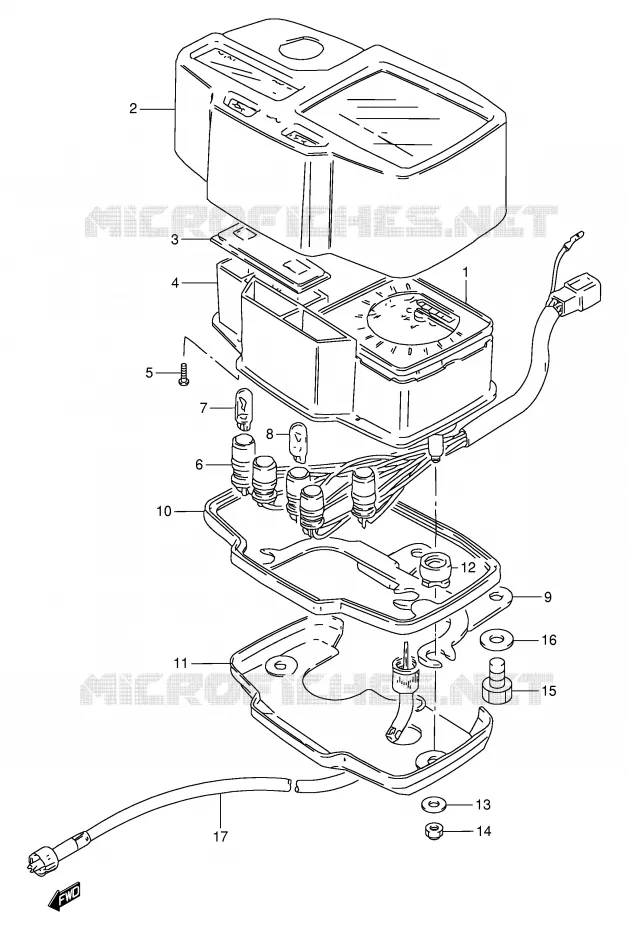 COMPTEUR Suzuki MOTO 120 BX 1994  BX120R(P97)