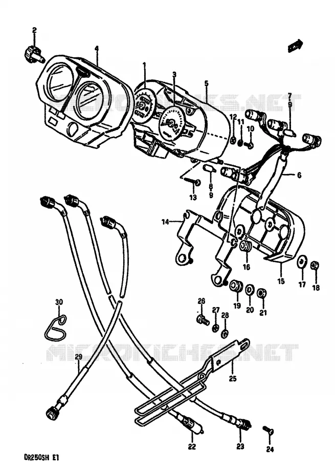 COMPTEUR Suzuki MOTO 250 DR 1985  DR250SF(E/F/G/H)