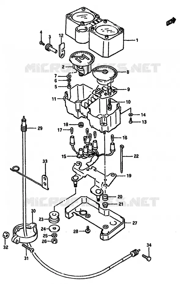COMPTEUR Suzuki MOTO 750 DR 1989  DR750SK(J/K)