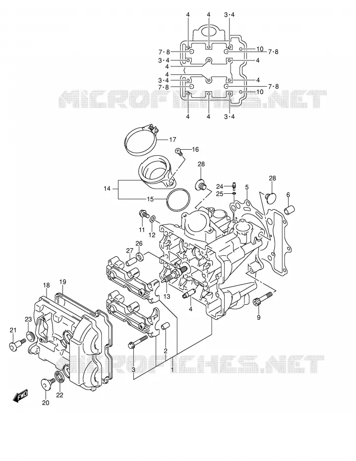 CULASSE AVANT Suzuki MOTO 650 V-STROM 2006  DL650U3K6(E2)