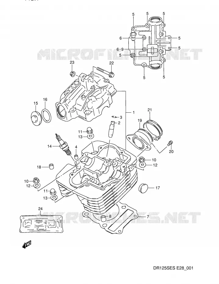 CULASSE Suzuki MOTO 125 DR 1995  DR125SES(E28)