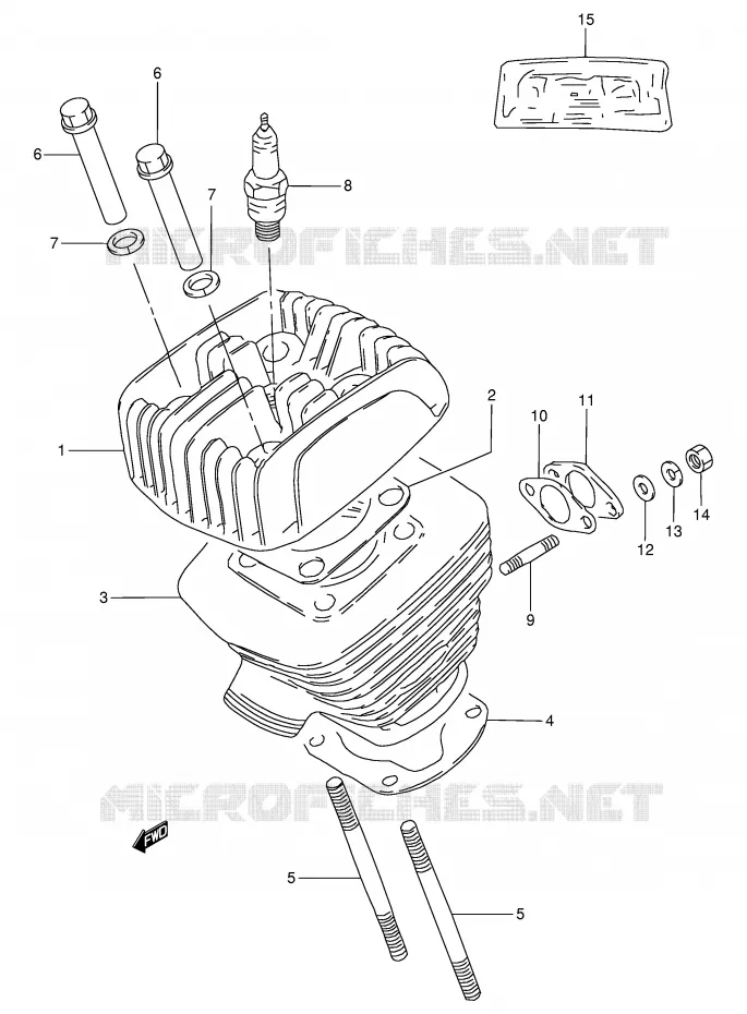 CYLINDRE Suzuki MOTO 120 BX 1995  BX120S(P97)