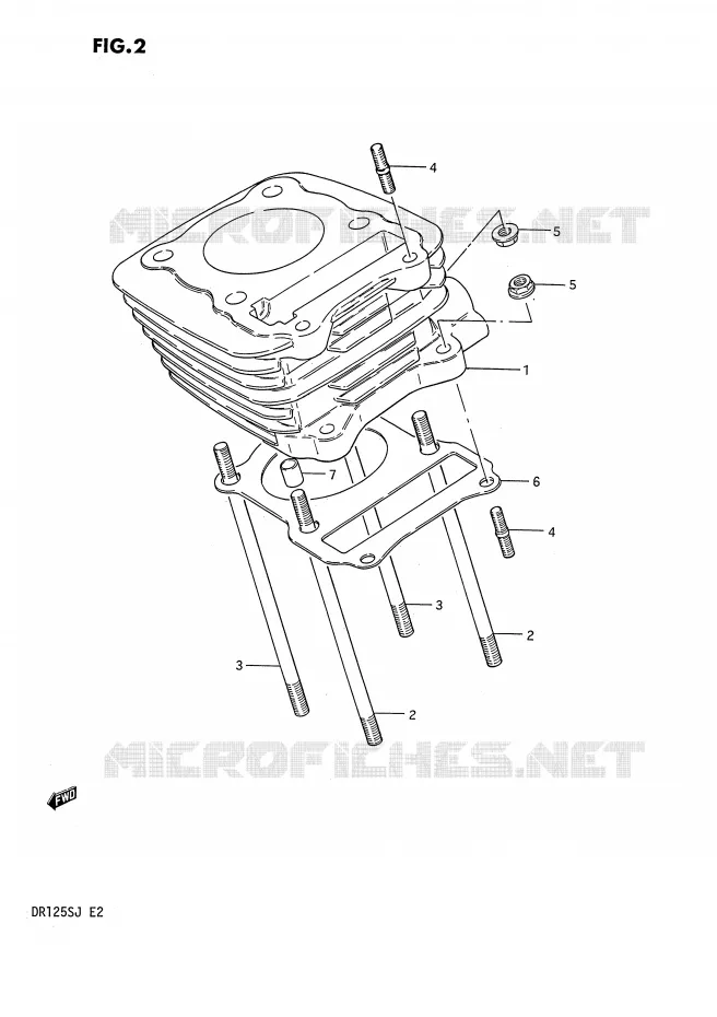 CYLINDRE Suzuki MOTO 125 DR 1987  DR125SH(E2)