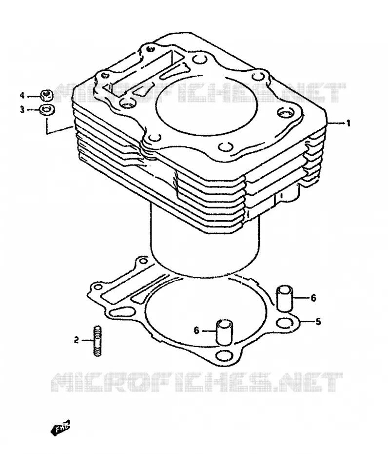 CYLINDRE Suzuki MOTO 350 DR 1990  DR350SL(L/M/N/P/R)