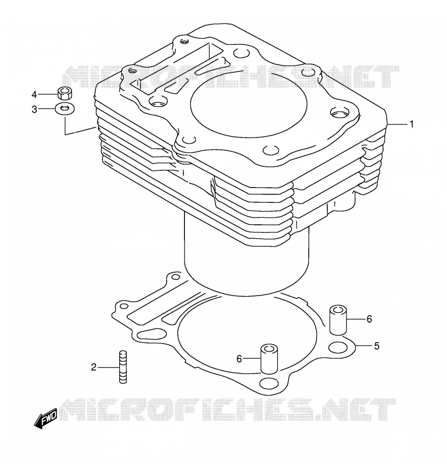CYLINDRE Suzuki MOTO 350 DR 1993  DR350P(E3)