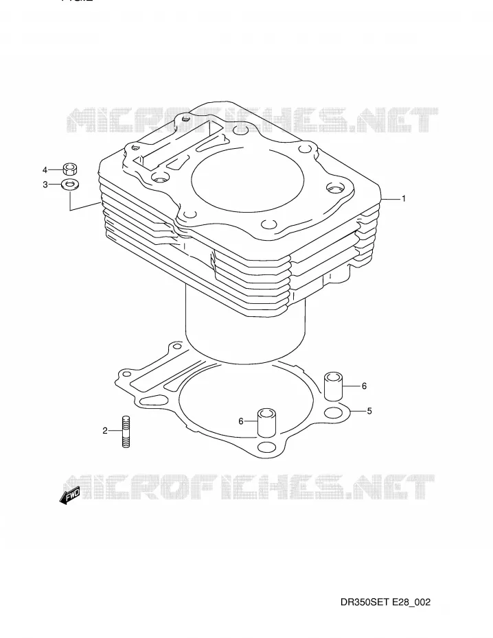 CYLINDRE Suzuki MOTO 350 DR 1995  DR350SES(E28)