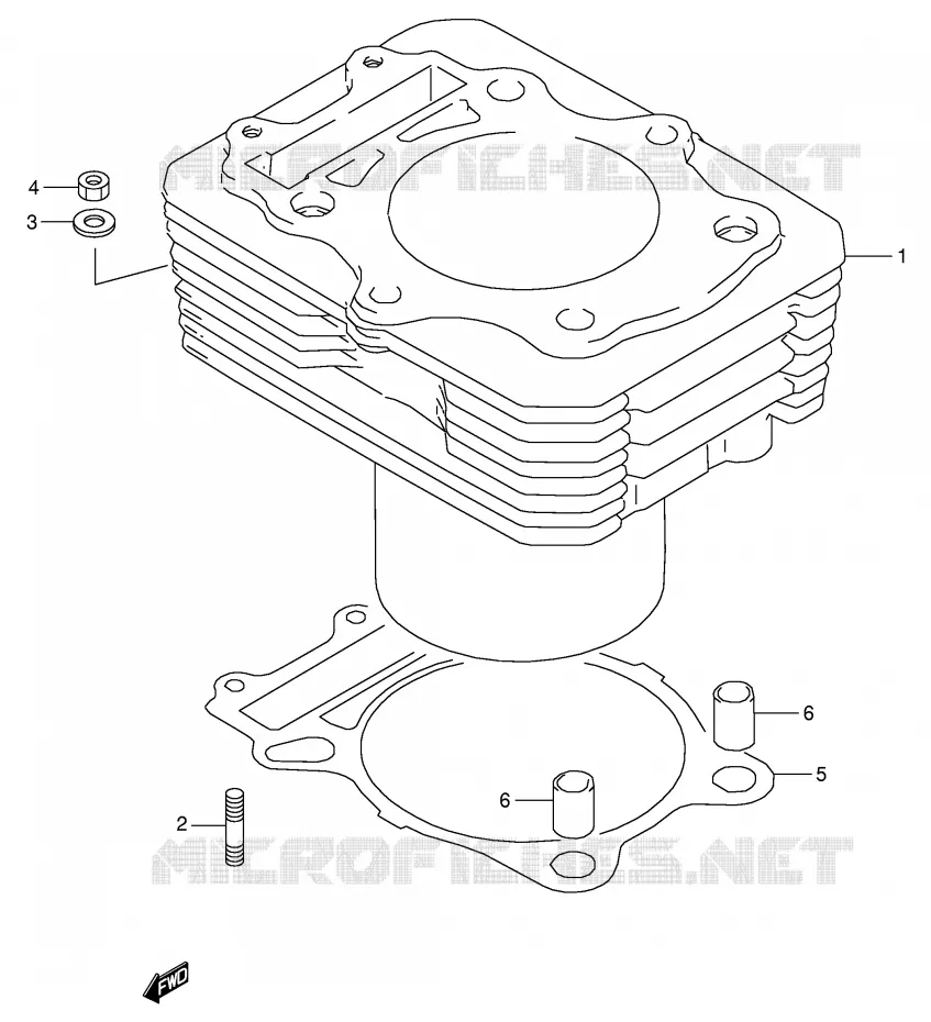 CYLINDRE Suzuki MOTO 350 DR 1997  DR350V(E1)