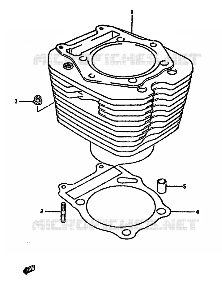 CYLINDRE Suzuki MOTO 650 DR 1993  DR650RUP(N/P/R)