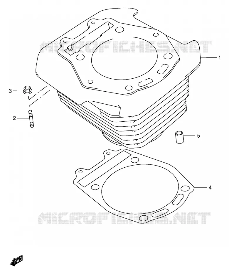 CYLINDRE Suzuki MOTO 650 DR 2002  DR650SEK2(E4)
