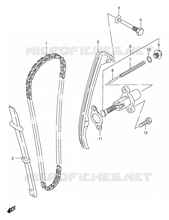 DISTRIBUTION Suzuki MOTO 200 DR 1998  DR200SEW(E24)
