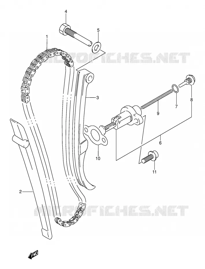 DISTRIBUTION Suzuki MOTO 250 DR 1992  DR250SN(E24)