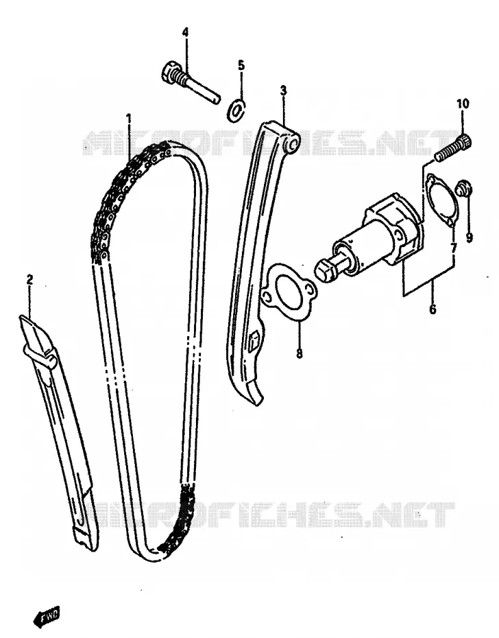 DISTRIBUTION Suzuki MOTO 600 DR 1987  DR600RUH(E2)