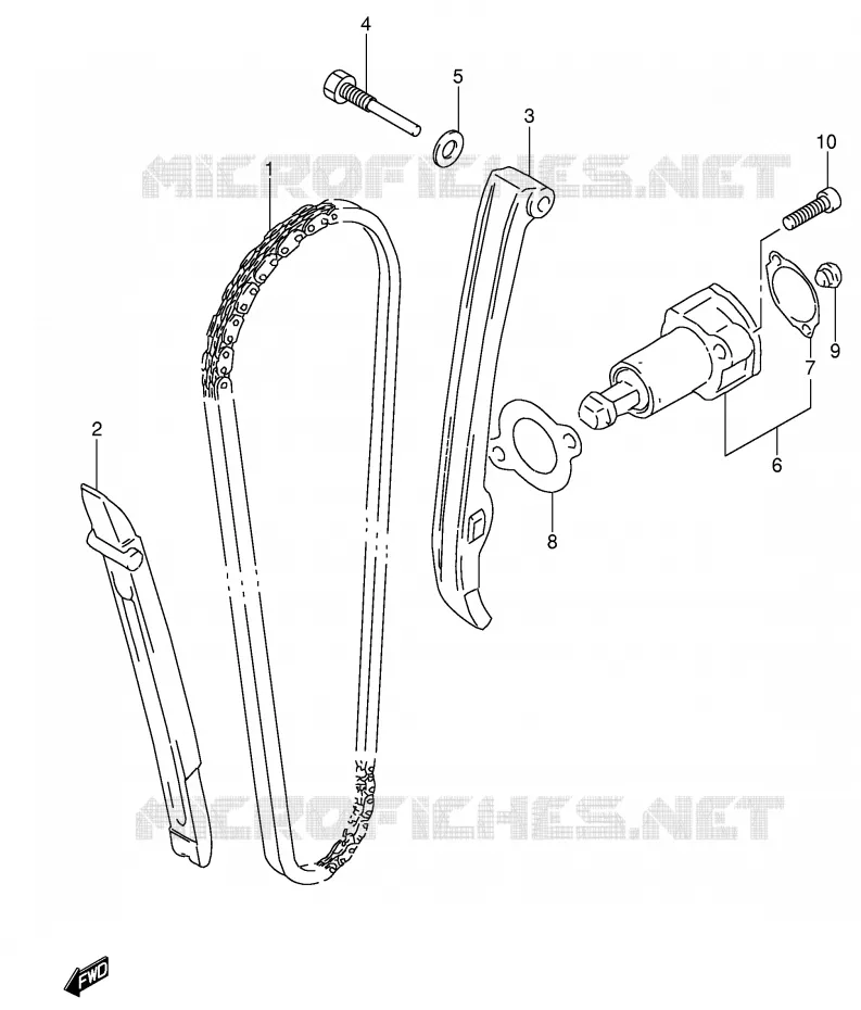DISTRIBUTION Suzuki MOTO 650 DR 1991  DR650RSEM(E4)