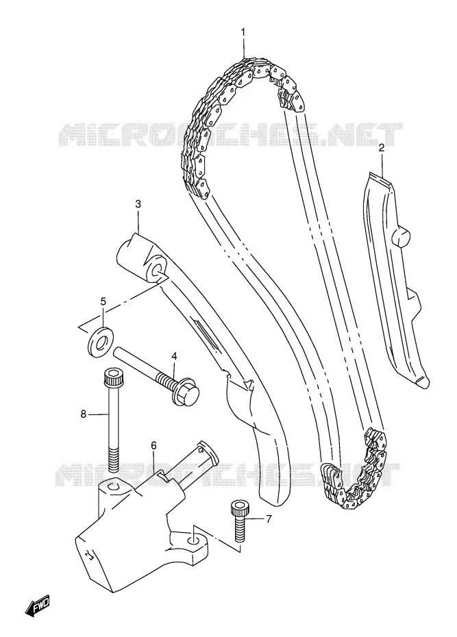DISTRIBUTION Suzuki MOTO 800 DR 1994  DR800SR(E4)