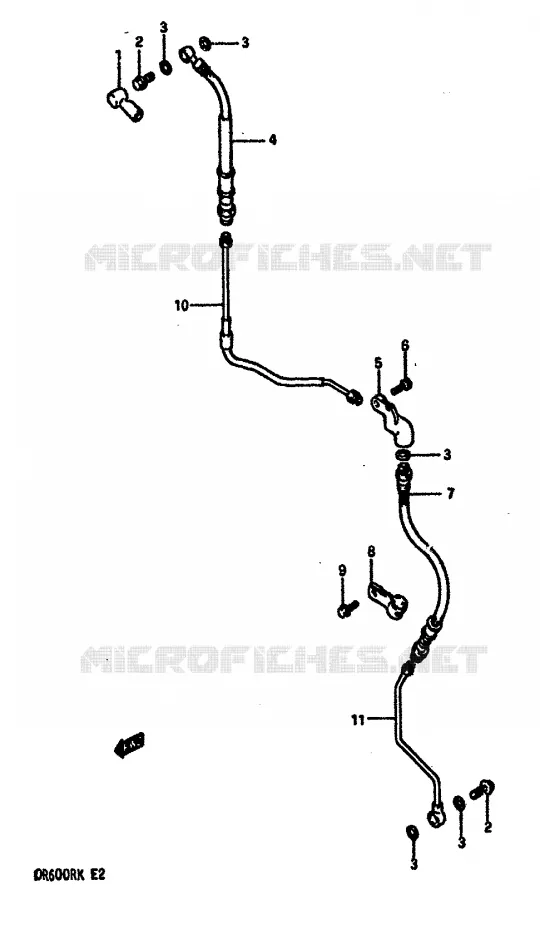 DURITE DE FREIN AVANT Suzuki MOTO 600 DR 1988  DR600RUJ(E2)