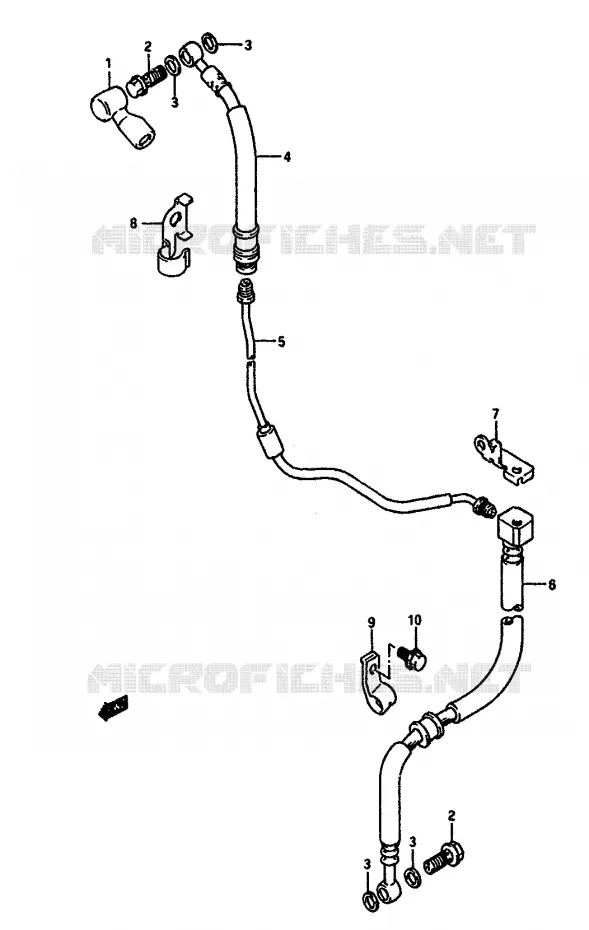 DURITE DE FREIN AVANT Suzuki MOTO 650 DR 1991  DR650RSM(L/M)