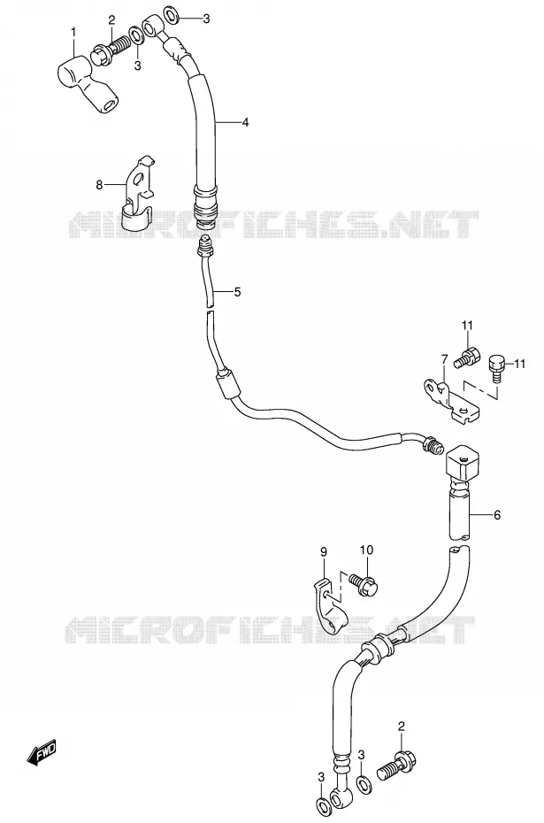 DURITE DE FREIN AVANT Suzuki MOTO 650 DR 1992  DR650RSEUN(E4)