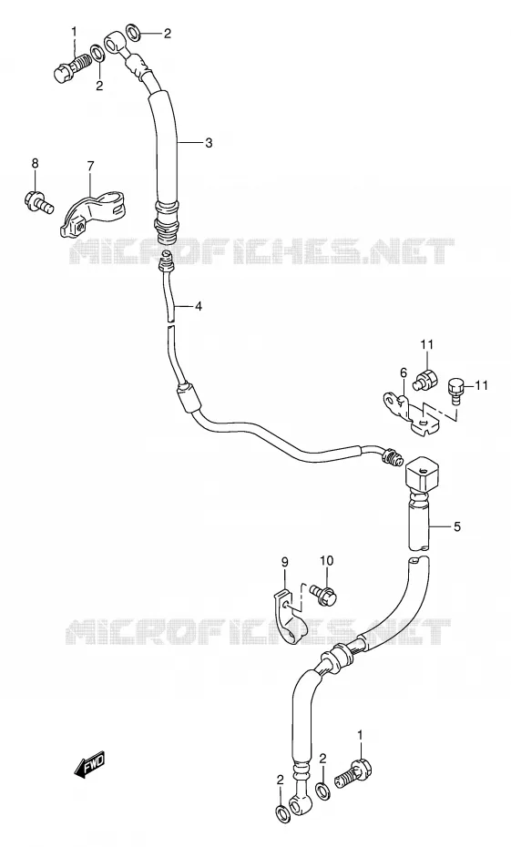 DURITE DE FREIN AVANT Suzuki MOTO 650 DR 1995  DR650REUS(E2)