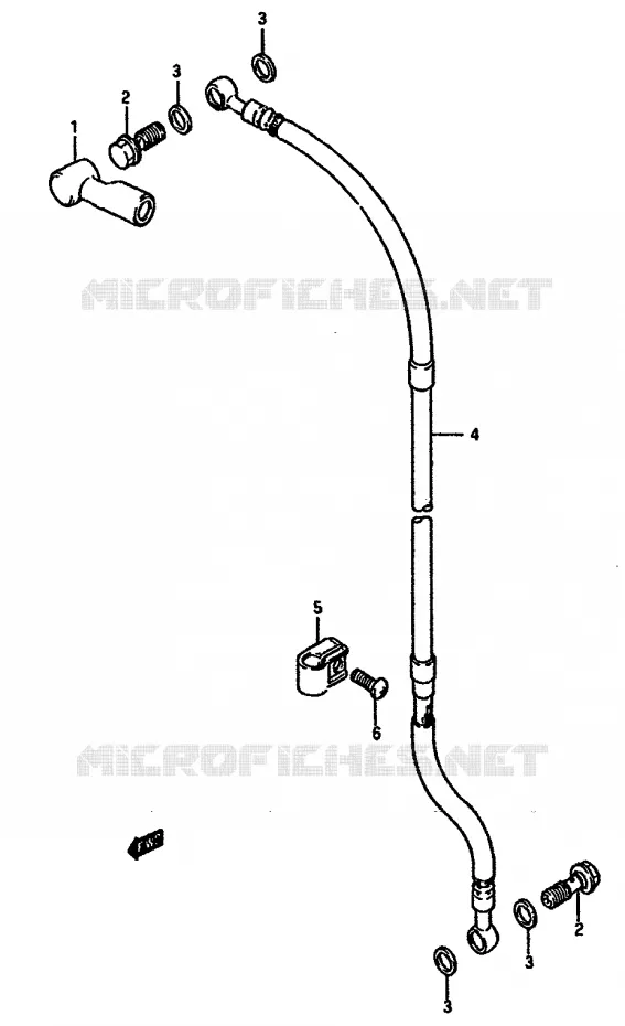 DURITE DE FREIN AVANT Suzuki MOTO 750 DR 1989  DR750SUK(J/K)