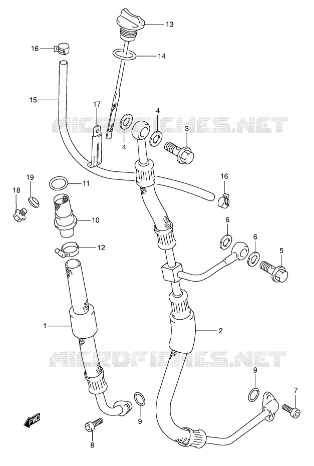 DURITE D'HUILE Suzuki MOTO 350 DR 1990  DR350L(E1)