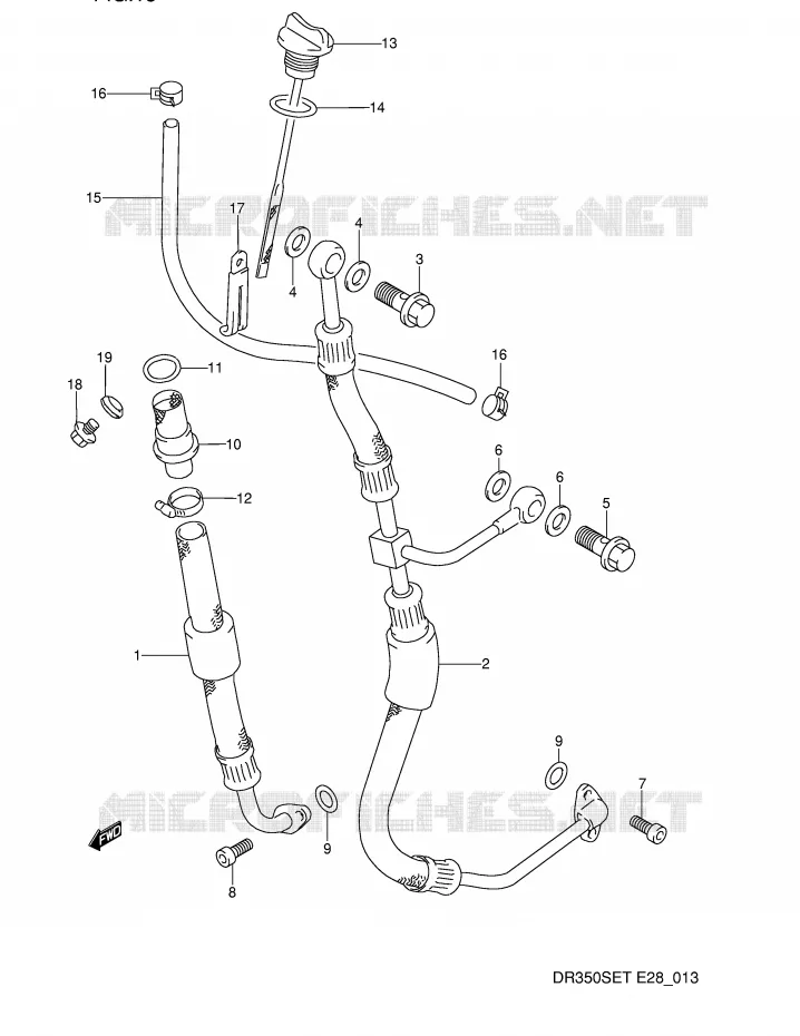 DURITE D'HUILE Suzuki MOTO 350 DR 1992  DR350SN(E28)