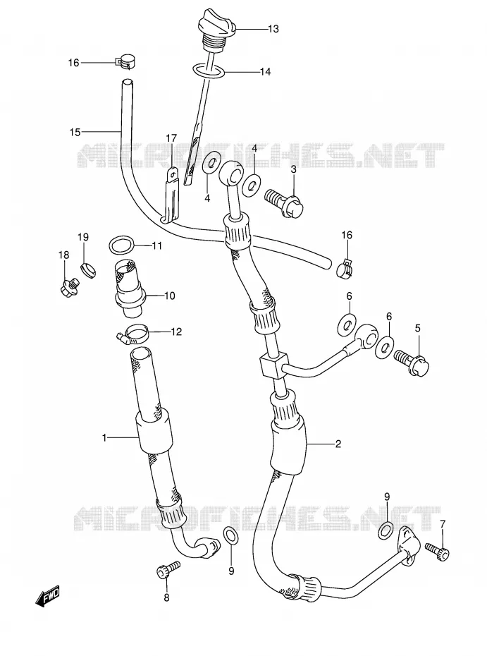 DURITE D'HUILE Suzuki MOTO 350 DR 1996  DR350T(E3)