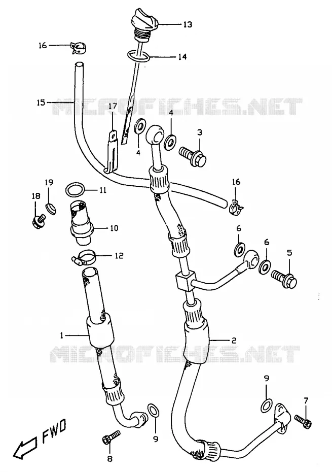 DURITE D'HUILE Suzuki MOTO 350 DR 1999  DR350X(V/W/X)
