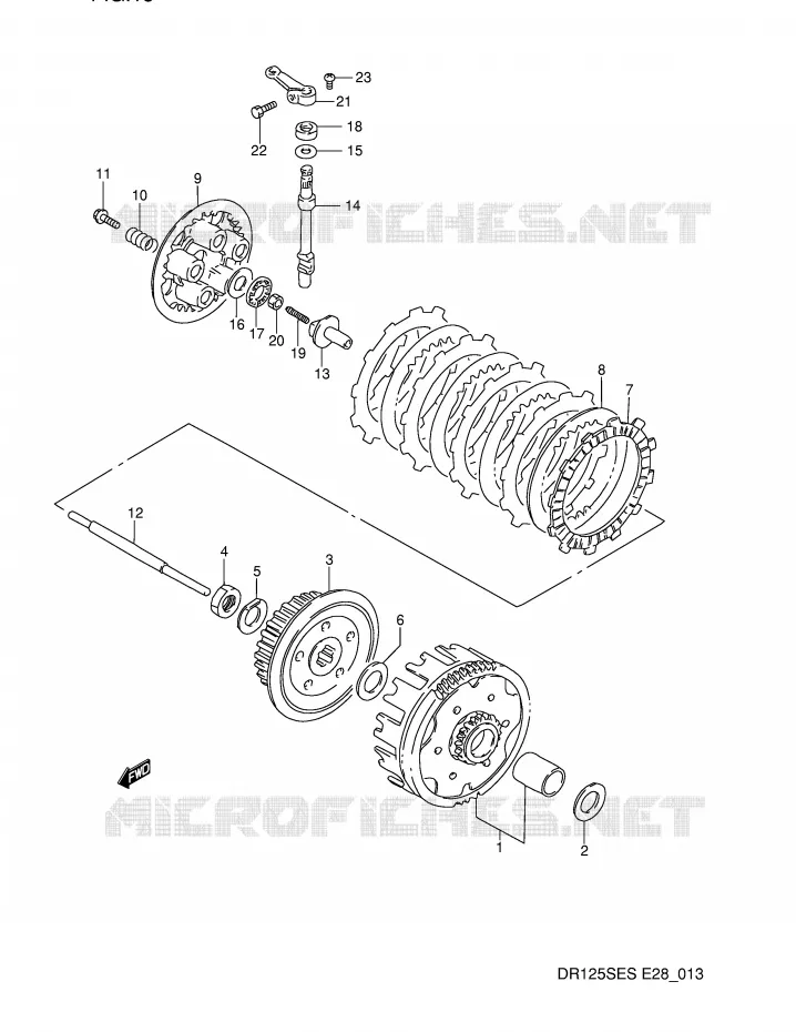 EMBRAYAGE Suzuki MOTO 125 DR 1995  DR125SES(E28)