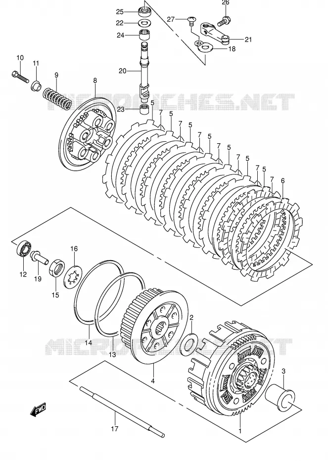 EMBRAYAGE Suzuki MOTO 400 DR-Z 2006  DR-Z400SK6(E2)