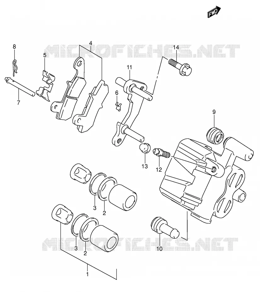 ETRIER DE FREIN ARRIERE Suzuki MOTO 650 DR 1992  DR650RSEUN(E4)