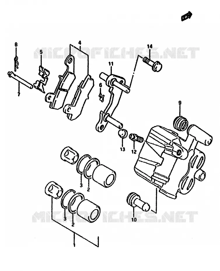 ETRIER DE FREIN ARRIERE Suzuki MOTO 650 DR 1993  DR650RUP(N/P/R)