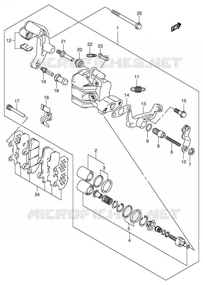 ETRIER DE FREIN ARRIERE Suzuki SCOOTER 650 BURGMAN 2005  AN650K5(E2)