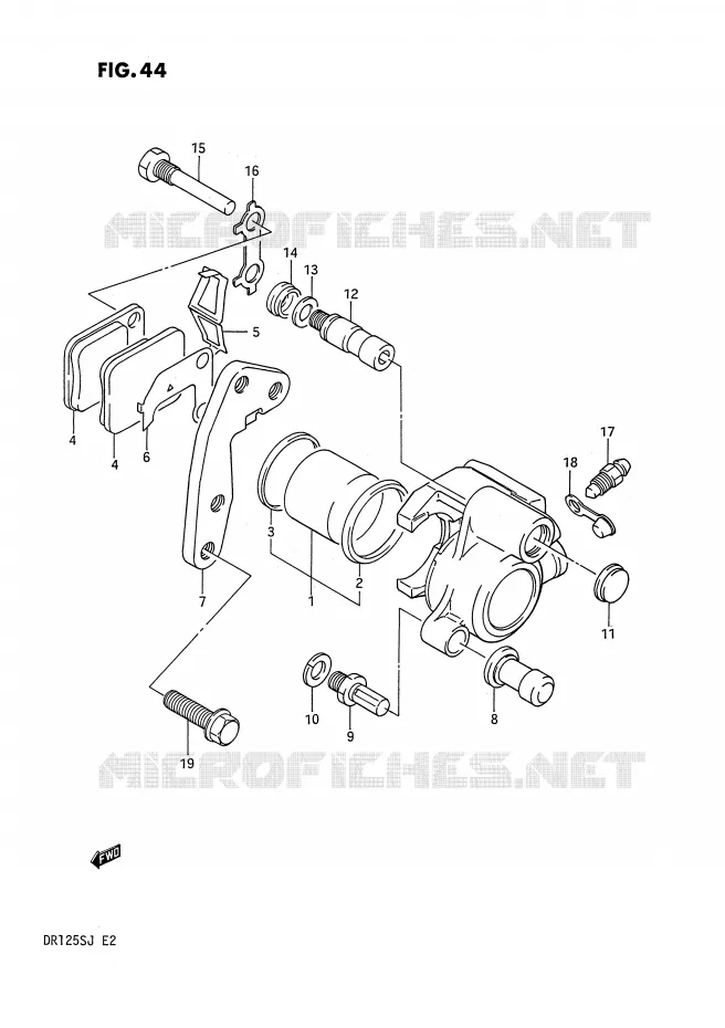ETRIER DE FREIN AVANT Suzuki MOTO 125 DR 1987  DR125SH(E2)