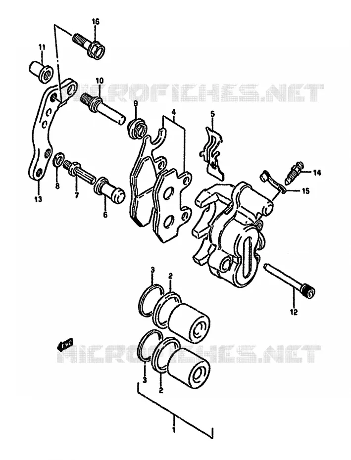 ETRIER DE FREIN AVANT Suzuki MOTO 350 DR 1992  DR350SN(L/M/N/P/R)